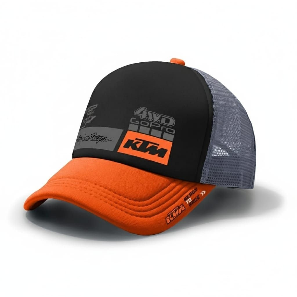 Topi Jaring Racing Original Ktm Duke200 Topi Trucker Jaring Pria Wanita Dewasa Topi Pembalap