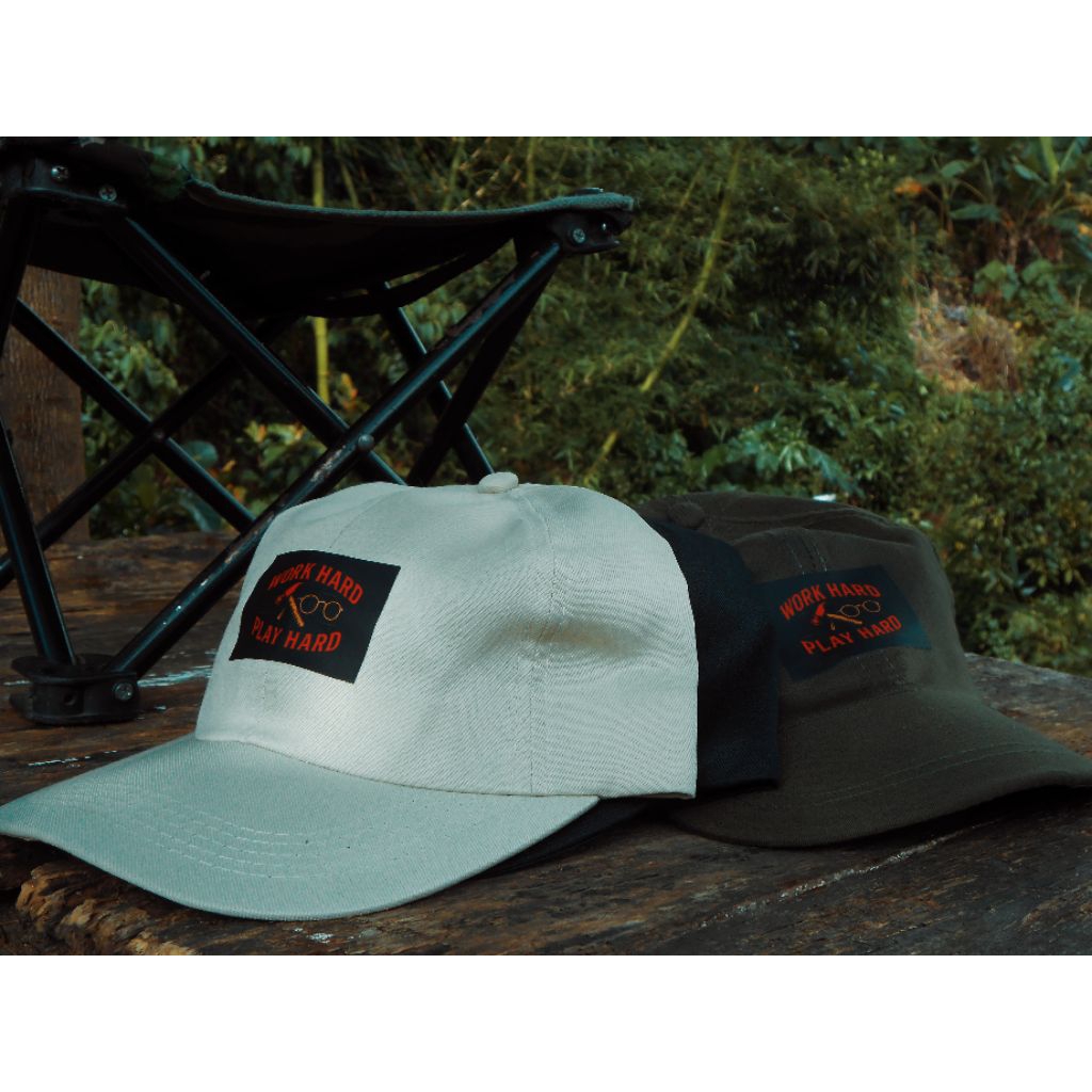 Topi Cap Baseball WORK HARD PLAY HARD