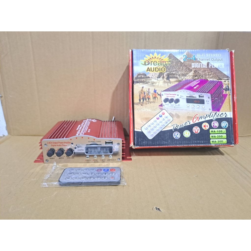 Mini Car Stereo Amplifier 2 Chanel Usb/Mp3/Fm tuner *DC 12 Volt MA - 100 * Promo *