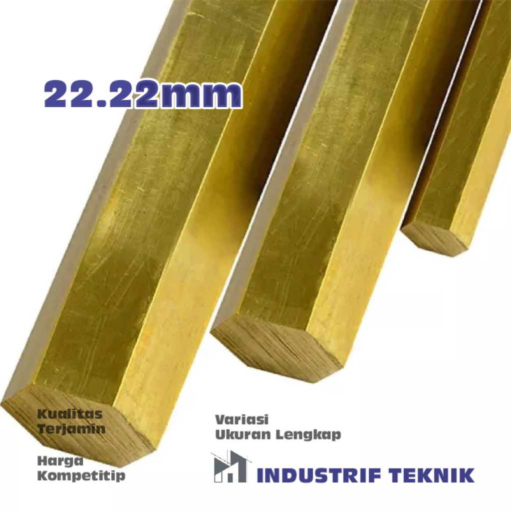 AS Hexagon kuningan 22.22mm (7/8 inch) harga per 1 cm