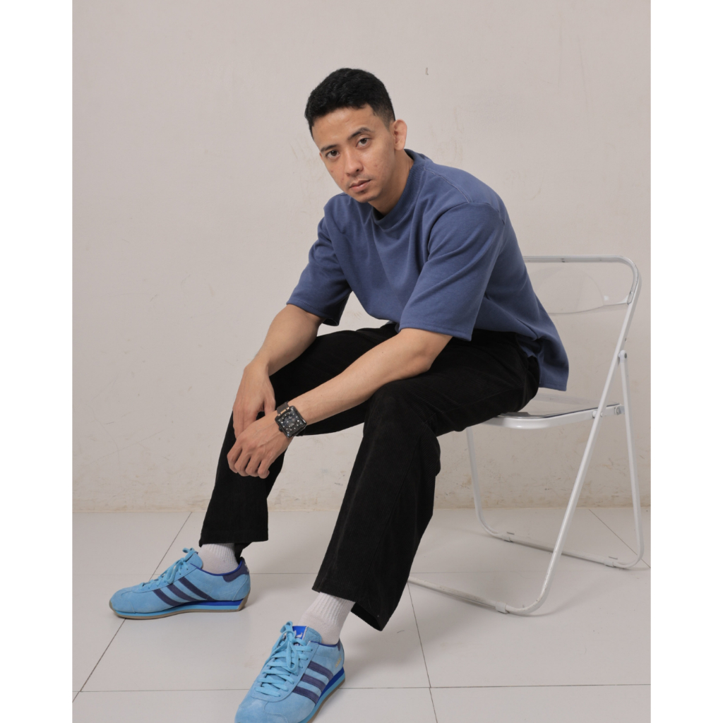 LUUK Heavyweight Oversized Boxy Core T-Shirt Denim