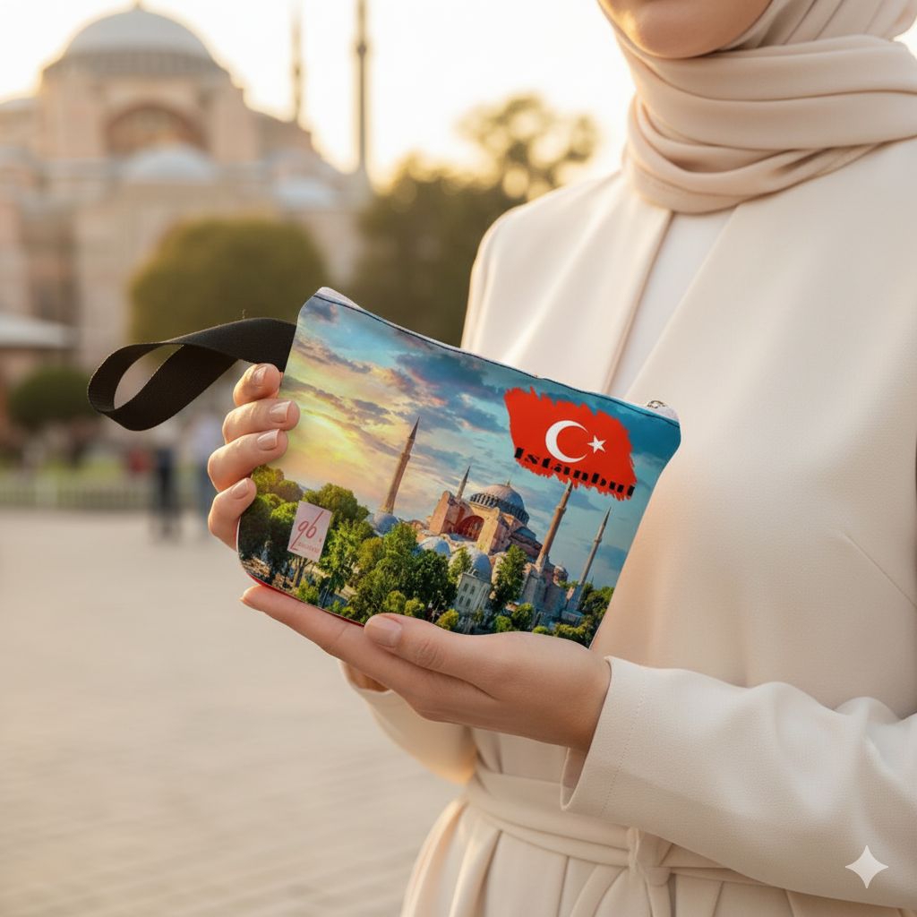 [Azahra totebag]Dompet pouch dompet coin souvenir oleh-oleh Istanbul turkey copadocia uk. 25 cm x 25