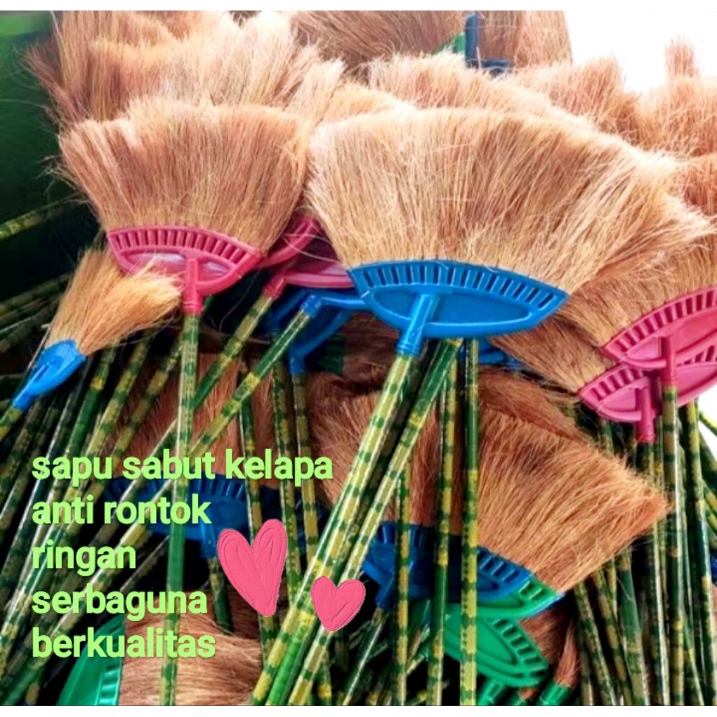 Sapu Lantai Ijuk Murah Tepes Sabut Kelapa / Sapu Ijuk Tepes / Sapu Tepes Kelapa