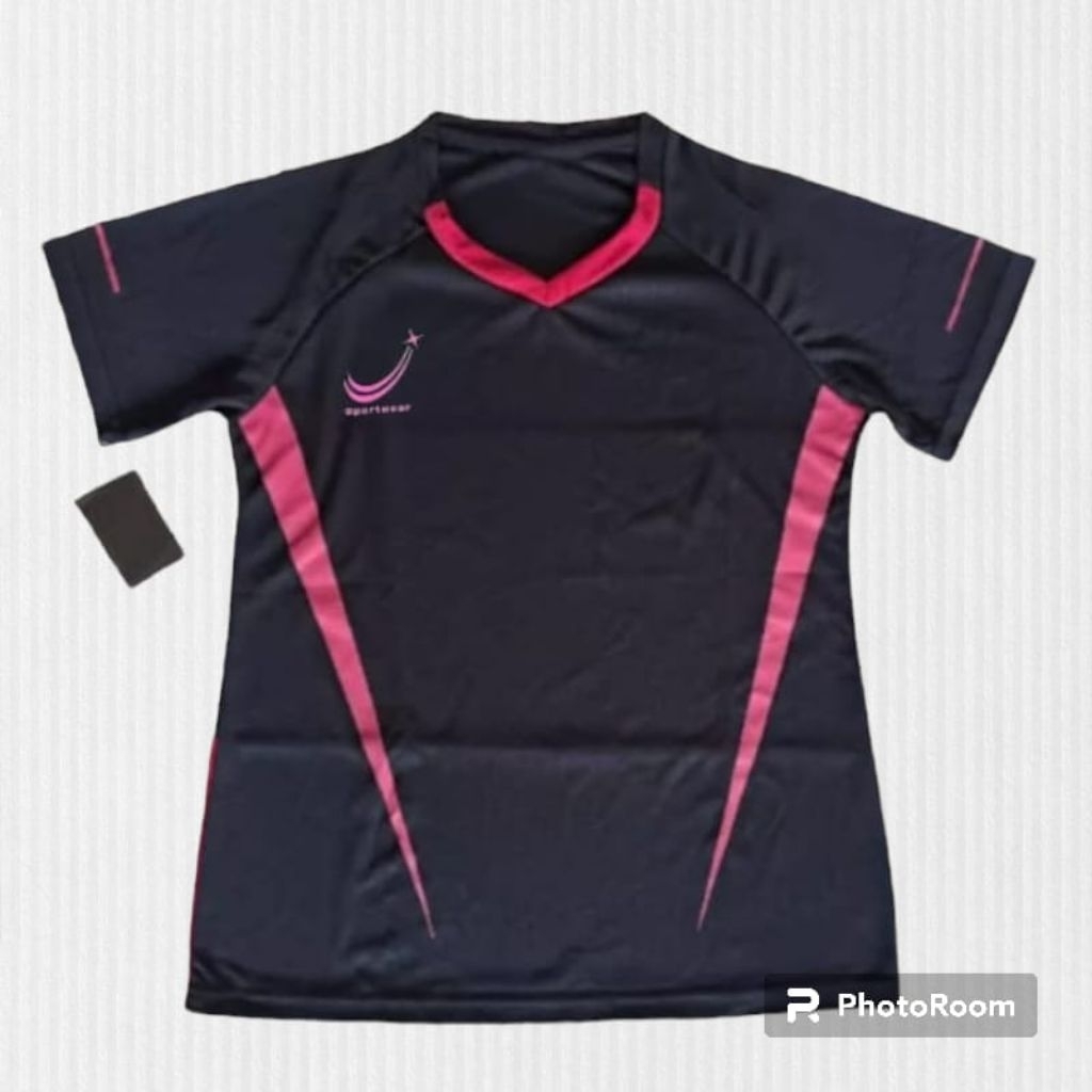 baju kaos atasan Jersey olahraga wanita remaja dewasa cocok buat senam joging aerobik zumba futsal v
