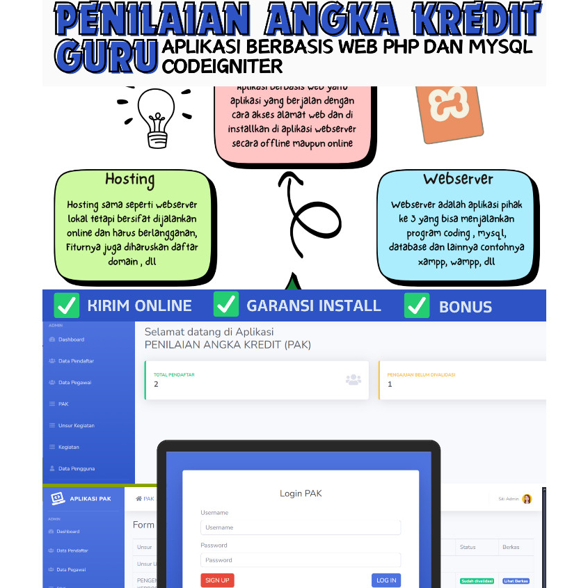 Aplikasi Penilaian Angka Kredit Guru ( PAK ) berbasis web codeigniter