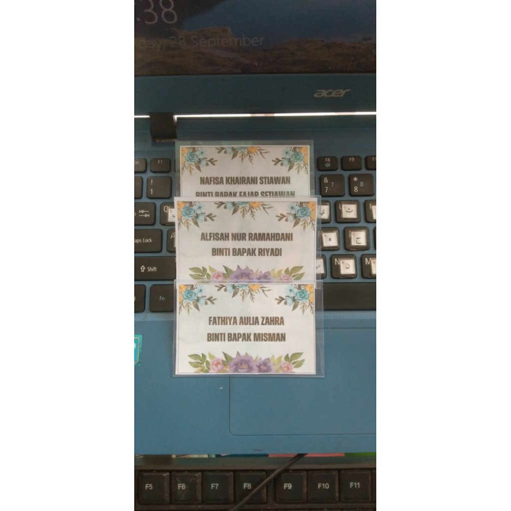 ID Card Custom Name Tage Jepit ( Name Badge  ).