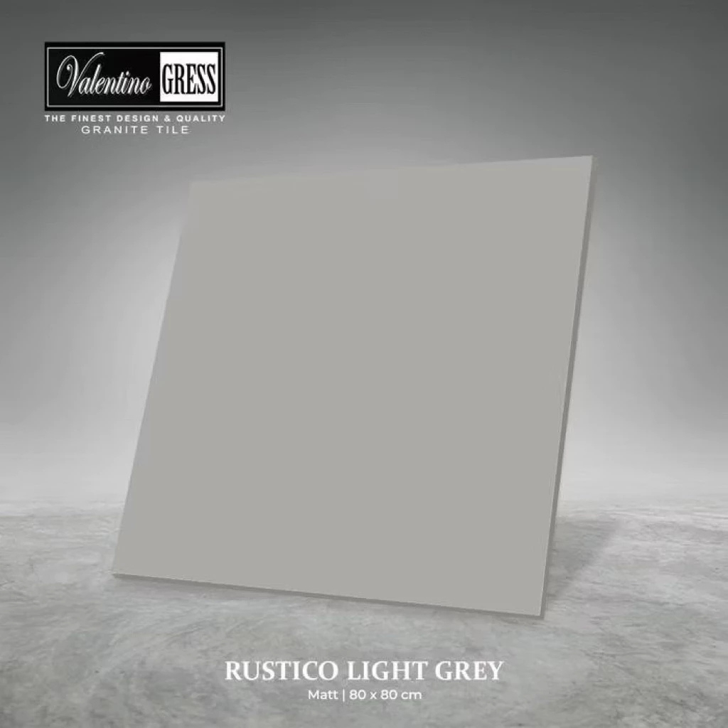 Valentino Gress Granit 80x80 Matt Light Grey