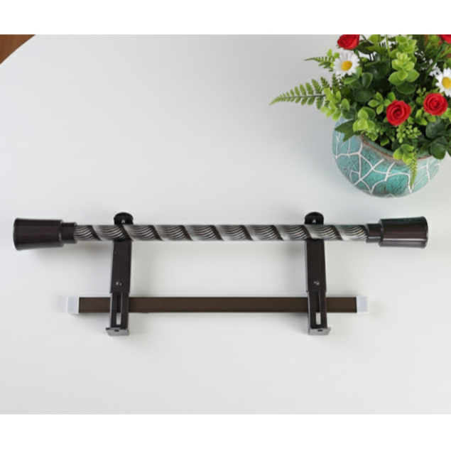 50-400Cm Batang Tiang Besi Gorden Double Rel Vitrase Jendela 1 2 2.5 3 3.5 4 Meter Full Set