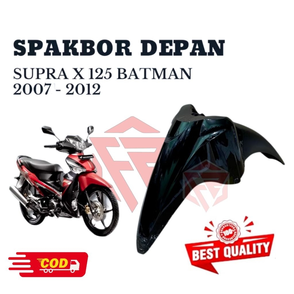 Spakbor Slebor Selebor Depan Ori Honda Supra X 125 New Batman Warna Hitam ABS Tebal Original
