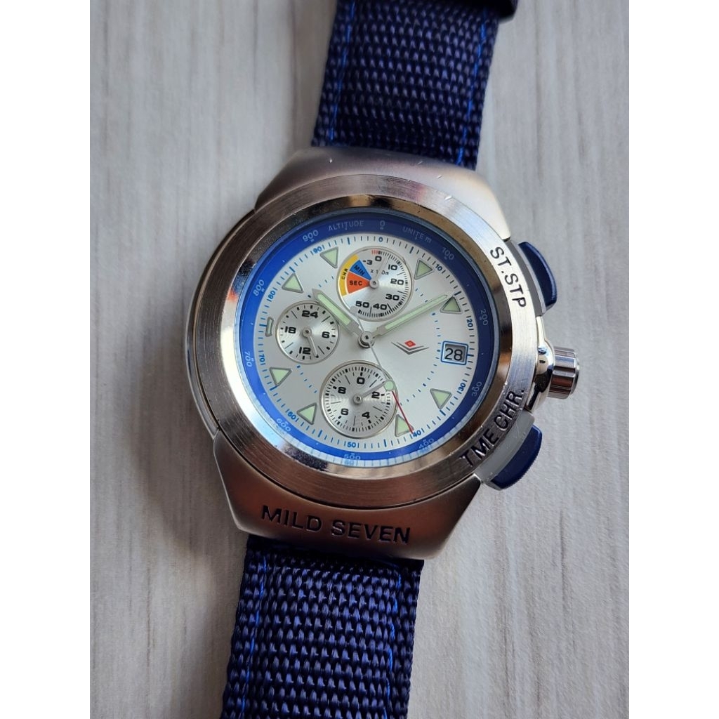 Jam Tangan Mild Seven Quartz Altimeter Chronograph Made In Japan