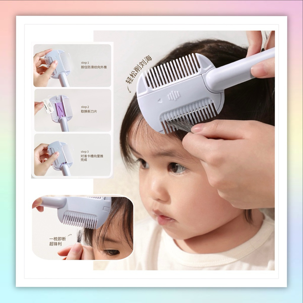[READY] Goodgudi Sisir Komet Potong Rambut Poni Anak Penipis Rambut Isi Pisau Silet