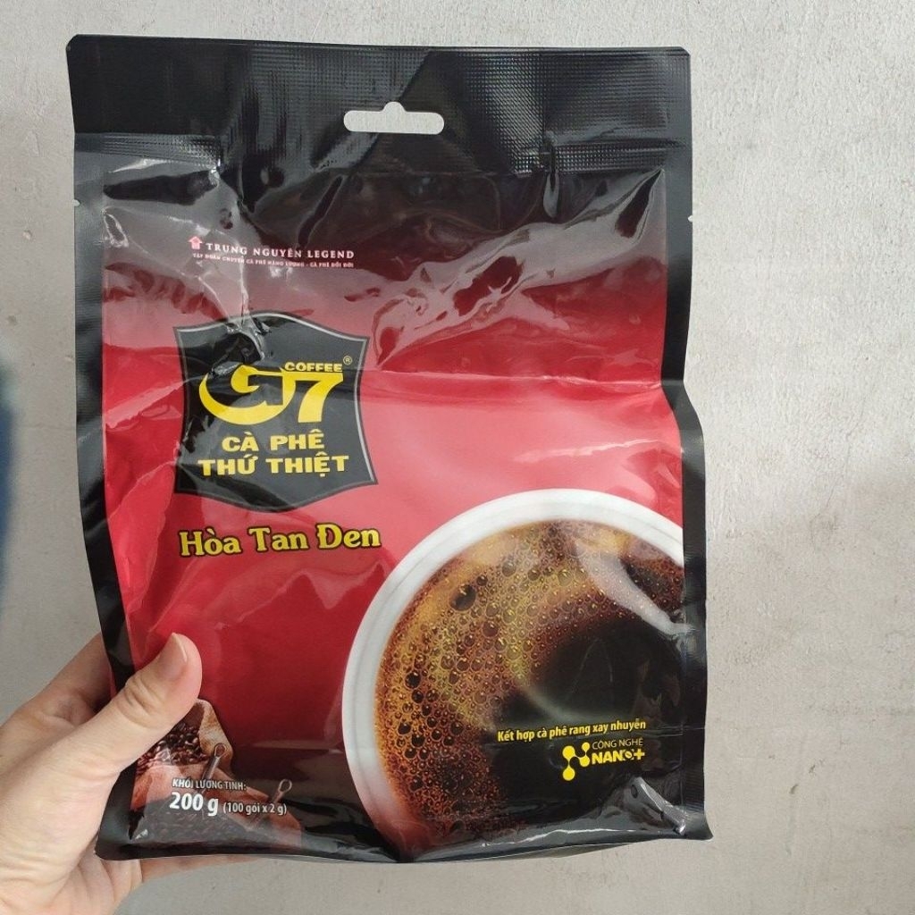 G7 Coffee Vietnam Trung NguYen Black Coffee Instan Kopi Hitam Trung Ngu Yen Vietnam isi 100pcs