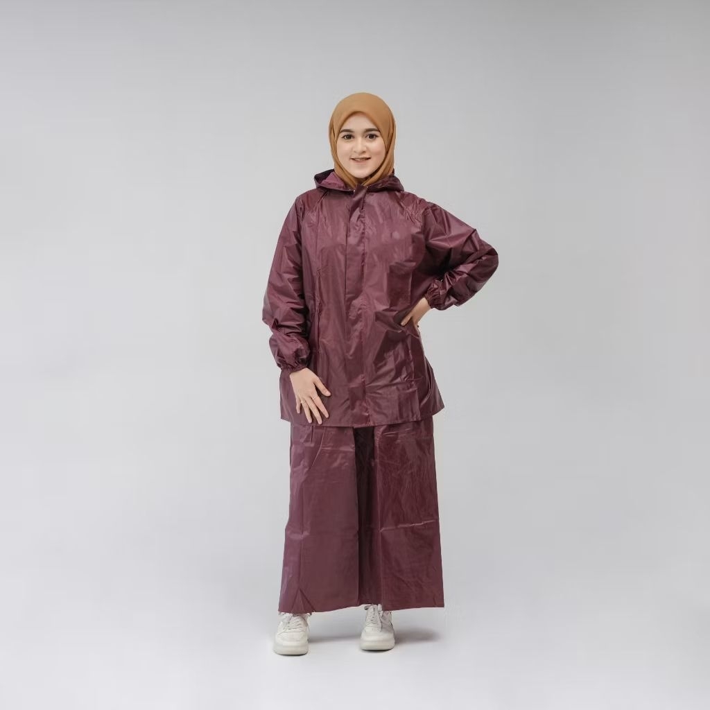 Mantel Jas hujan Model Rok Jas Hujan Rok Wanita Premium Bahan Parasut