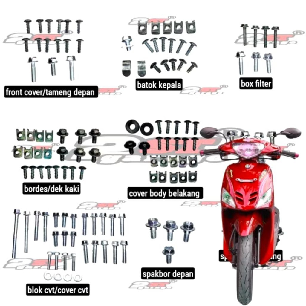 baut full set Mio sporty/Mio lama - baut full body Yamaha Mio sporty/lama full set - satuan