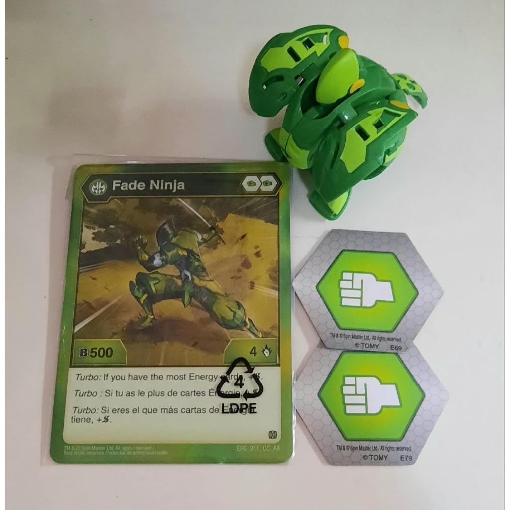 Bakugan Fade Ninja hijau + 2 bakucore spin master