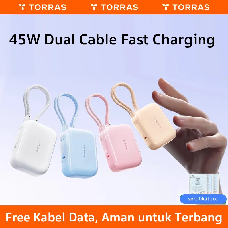 [Tersertifikasi CCC]TORRAS SertifikatCCC Powerbank lightning to type-c  Origin 10000mAh MagsafePower