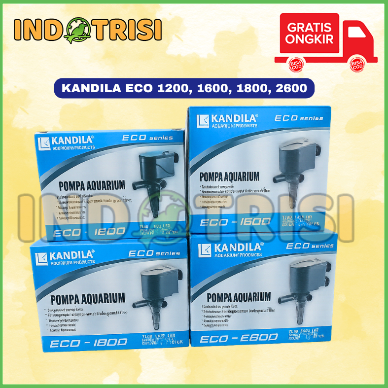 Pompa Aquarium Kandila ECO 1200 1600 1800 2600 Hemat Listrik Kolam Ikan