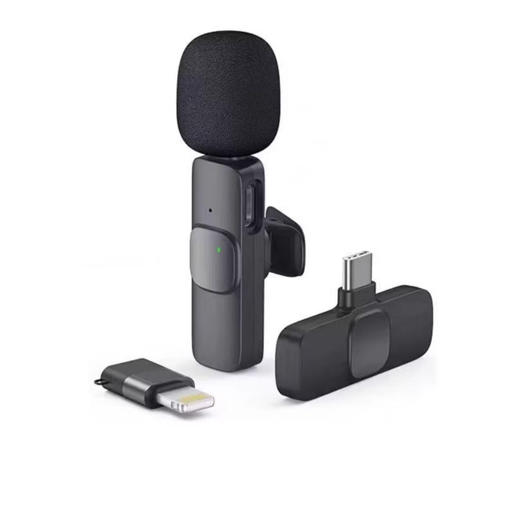 Microphone Mic Clip K8 untuk Hp IP IPhone On Youtuber Wireless Usb/Mic Youtuber bluetooth