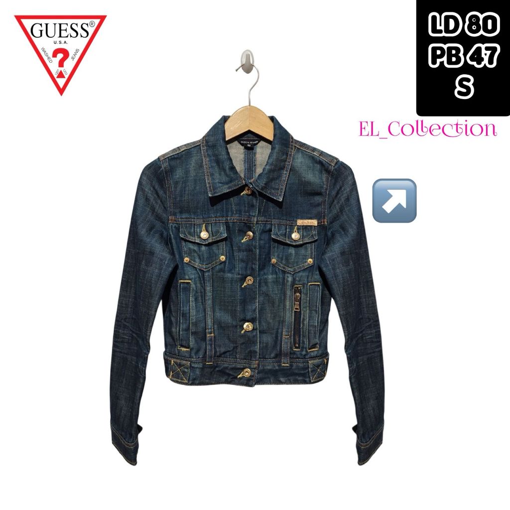 Jaket Denim Model CropTop Original Brand Vintage Terbaru Kekinian