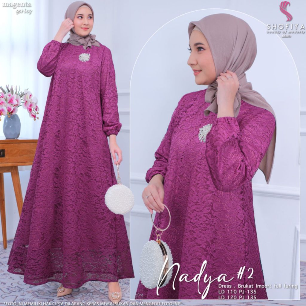 (NEW) GAMIS DRESS NADYA BY SHOFIYA // WANITA FASHION MUSLIM // NADIRA DRESS BY MIEUX.