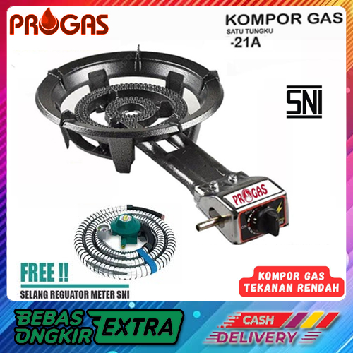 Kompor Gas Mata Seribu PROGAS P_21A Full Set Lengkap