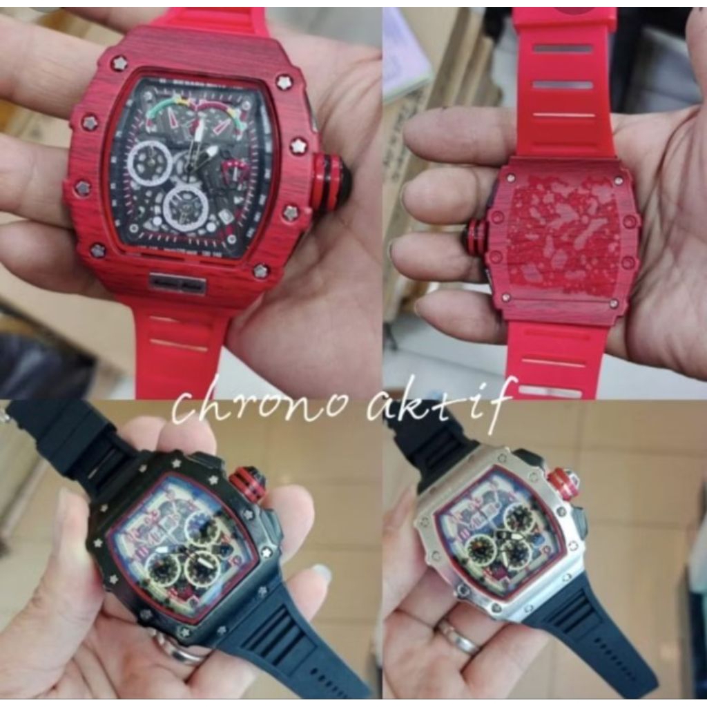 Excellent- Jam Tangan Pria M/R Chrono M-4209 Aktif Fashion Wacth Sport n Elegan Free box n batrai