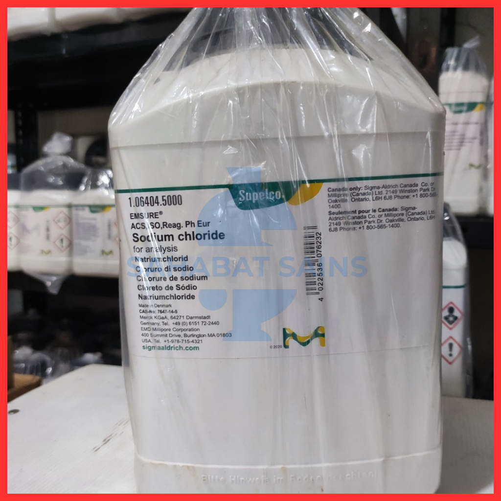 Natrium Klorida / Sodium Chloride / NaCl Pro Analisis / Catalog 106404