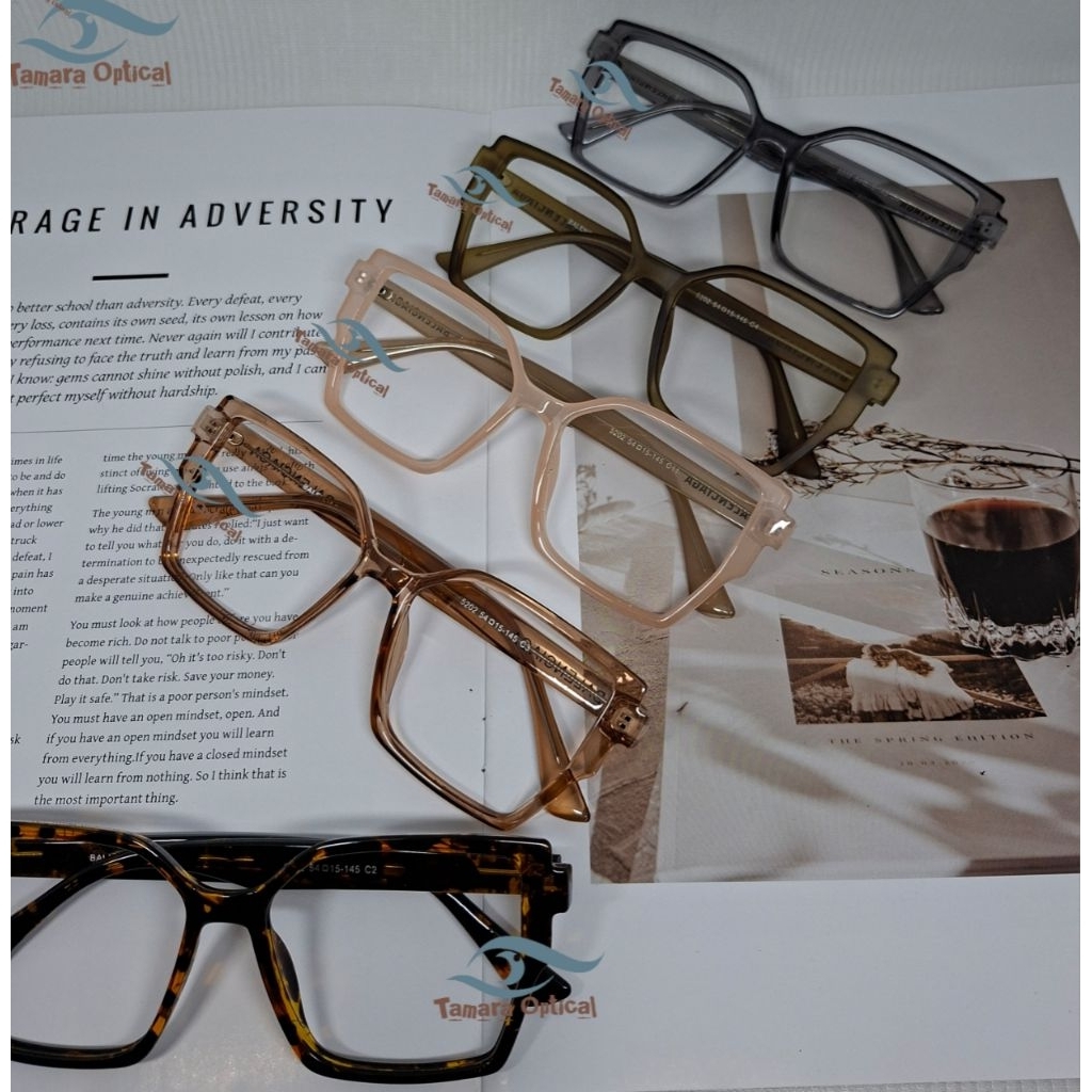 KACAMATA WANITA KACAMATA KOTAK KACAMATA TEBAL KACAMATA MINUS FRAME KODE:5202