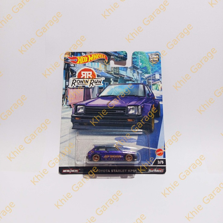 HotWheels Hot Wheels Premium 81 Toyota Starlet KP61 Ungu JDM Metalflake Purple Ronin Run 2022
