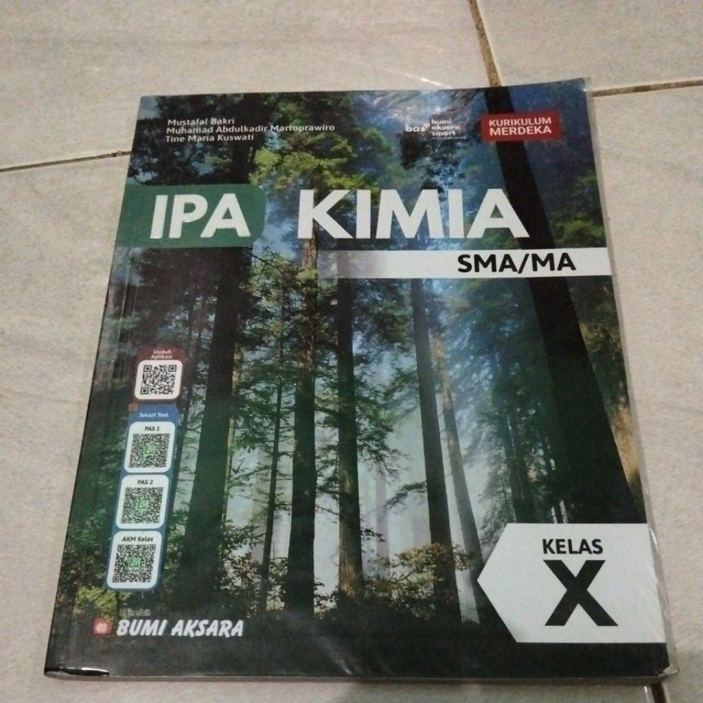 mustafal Bakri IPA kimia untuk SMA ma kelas 10 kurikulum merdeka bumi aksara