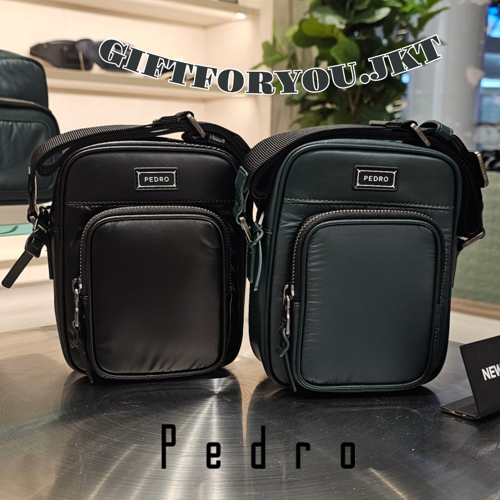 Tas Selempang Mini Pria Pedro Original Casper Crossbody Bag Cowok Laki Laki Man