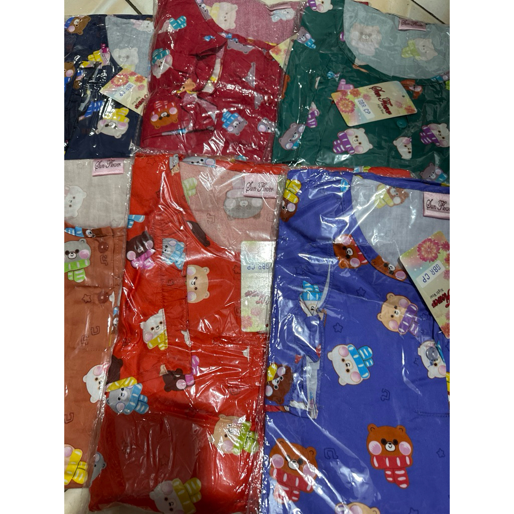 baju tidur  sunflower ld 110 tngn 3/4 celana panjang