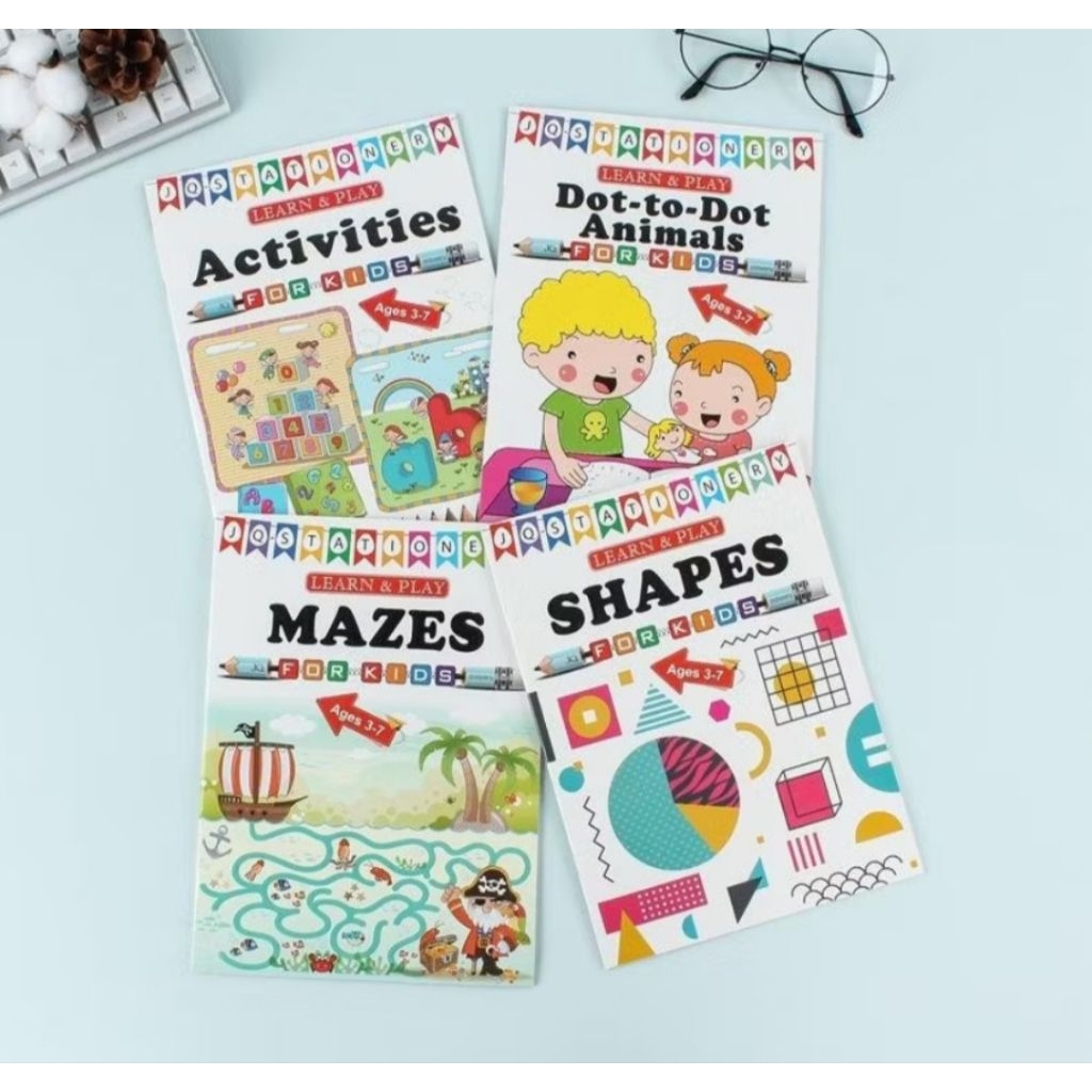 Buku mewarnai anak, buku edukasi dan aktivitas anak + stiker