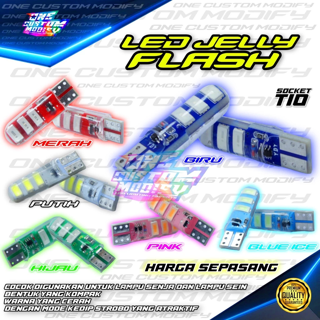 Lampu LED Jelly Diam T10 Bullaes 2 Pcs