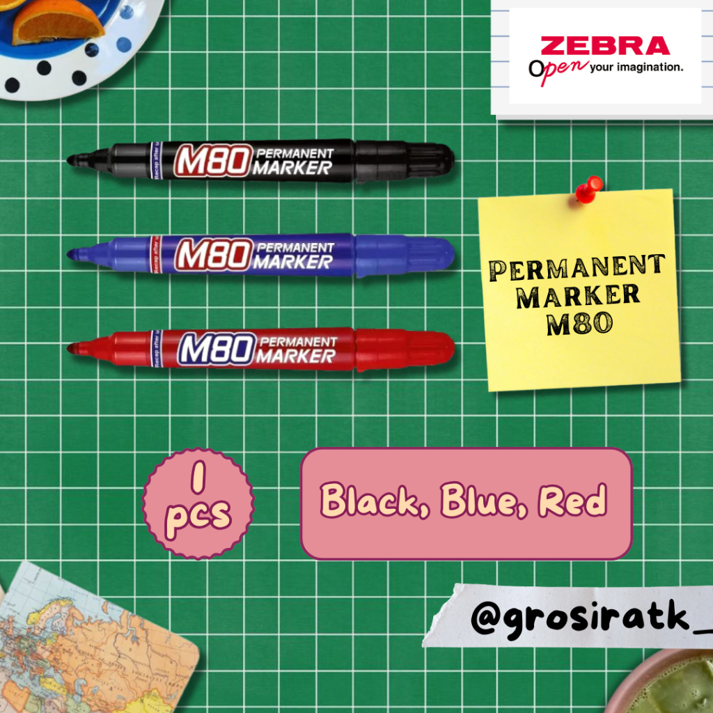 Zebra Permanent Marker M80 1 Pcs