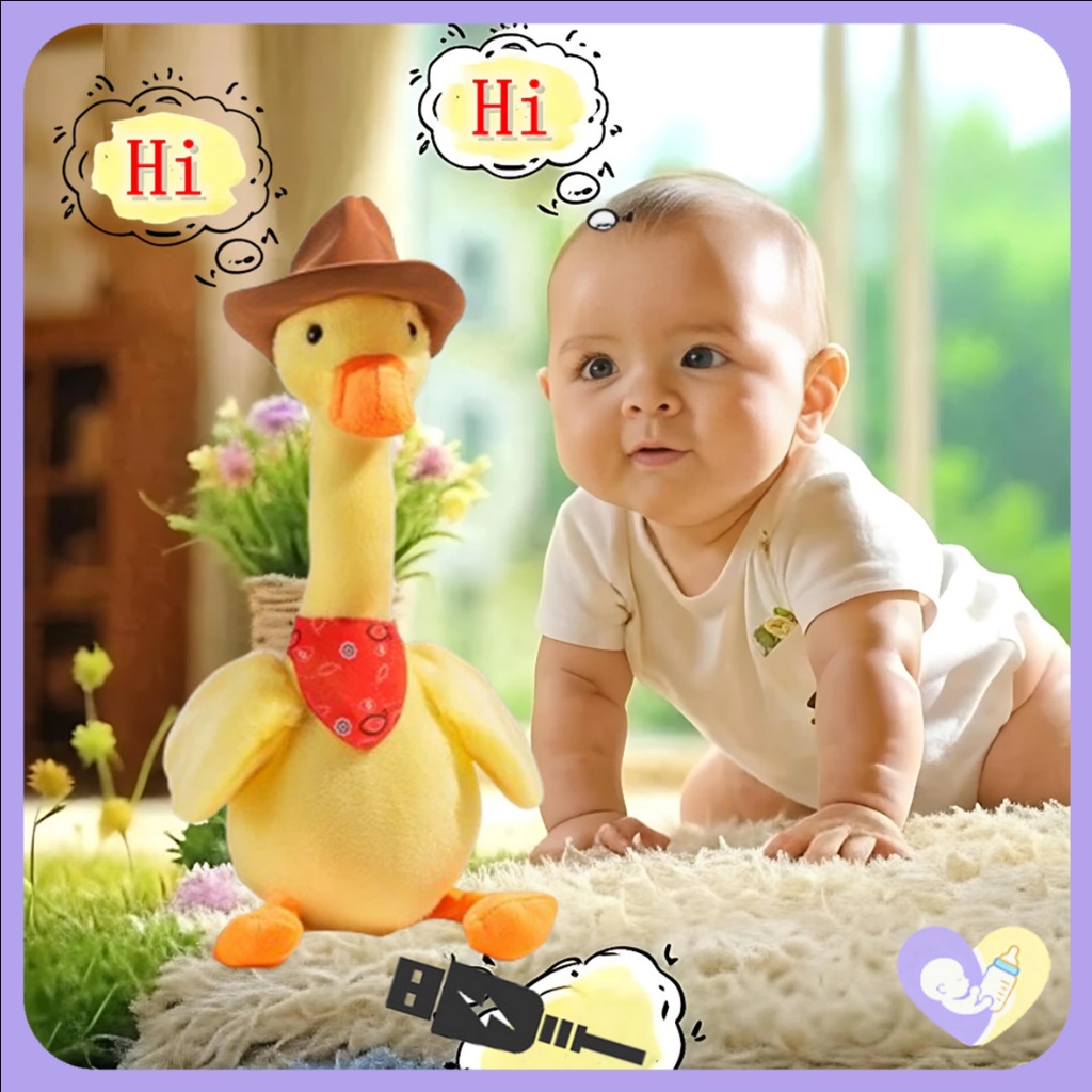Boneka Bebek Goyang Dan Bicara Bebek Goyang Dan Bicara Bebek Joget Ngomong Mainan Kaktus Bergoyang D