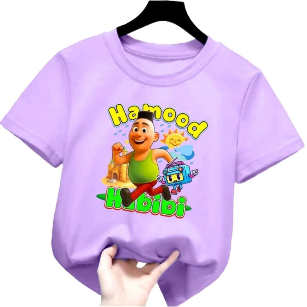 Baju Kaos Anak Unisex Usia1-12Tahun HAMOOD HABIBI2