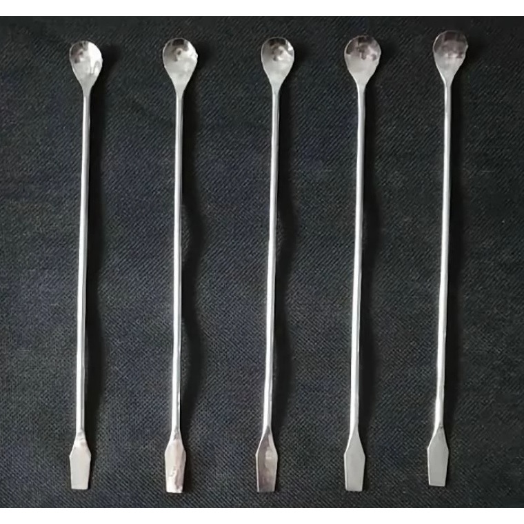 Spatula besi PENGADUK KRIM WAJAH ,SPF,DAY CREAM SPATEL Praktikum Lab Spatel Sendok Logam Sendok Meta