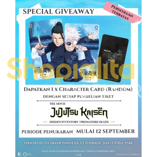 Character Card Photocard Jujutsu Kaisen Hidden Inventory Premature Death Gojo Geto Official CGV Coll