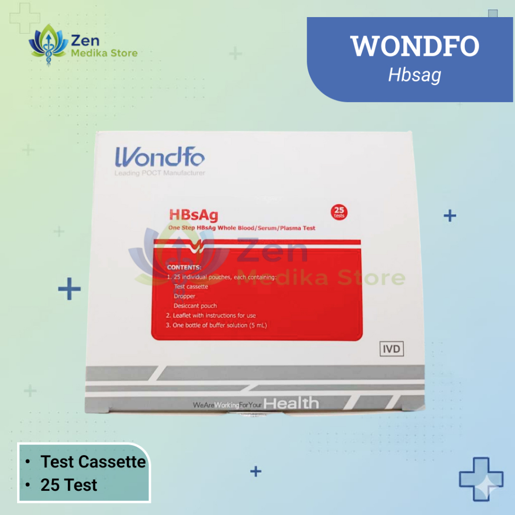 HBsAg CASETTE TEST (25 TEST) | RAPID TEST WONDFO