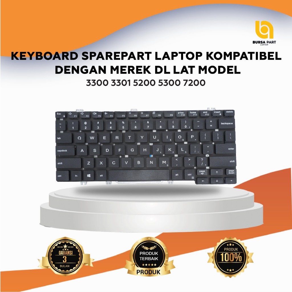 Keyboard Laptop Dell Latitude 3300 3301 5200 5300 7200 7300