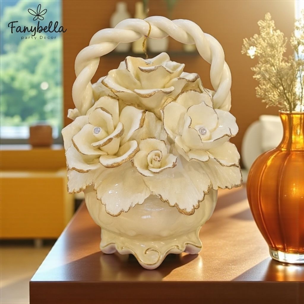 Bunga Capodimonte/ Bunga Keramik/ Koleksi/ Hiasan Ruang Tamu