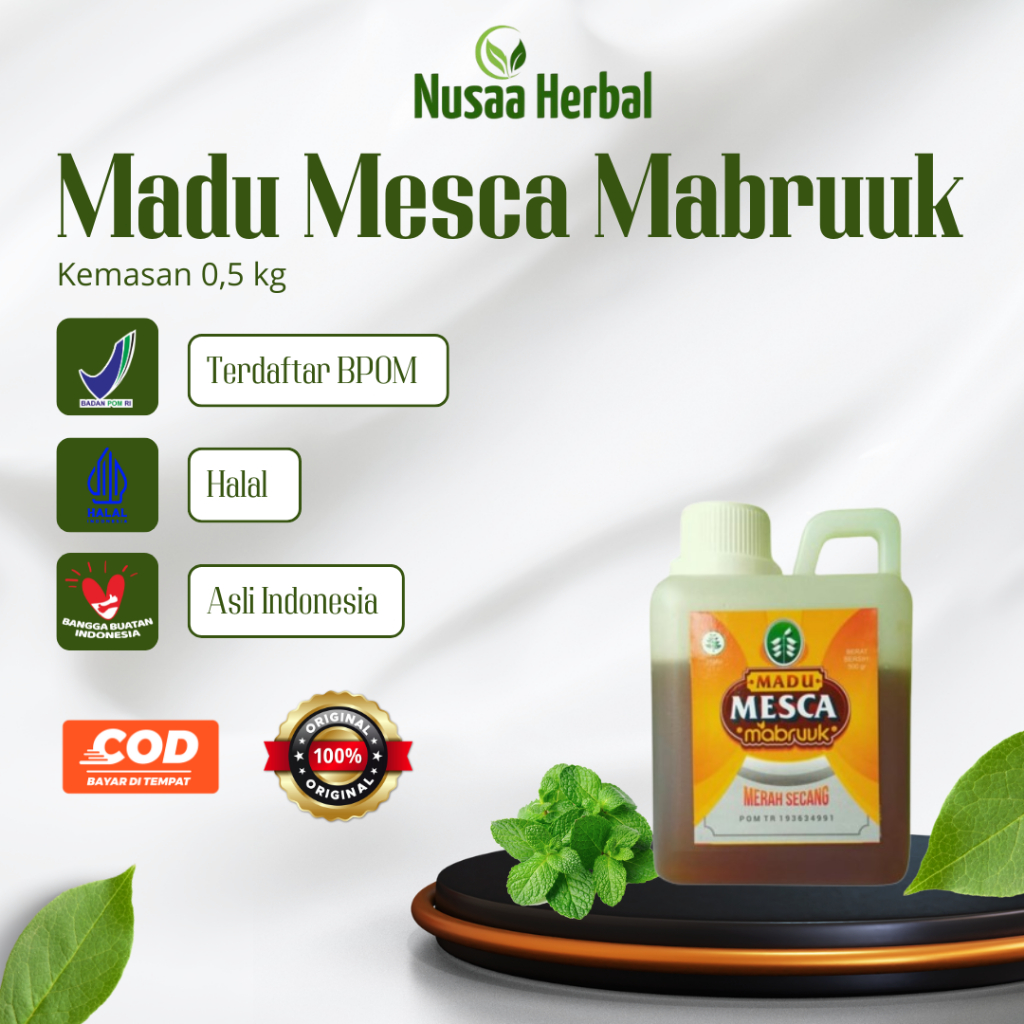 Madu Mesca Madu Merah Secang Mabruuk 500 gr
