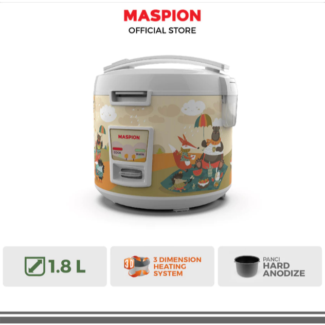 Maspion Rice Cooker Magic Com 1.8 Liter MRJ-1892 New
