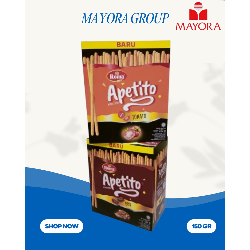 Apetito Snack 150gr Isi 10+1 – Varian BBQ & Pizza | Snack Gurih Mayora