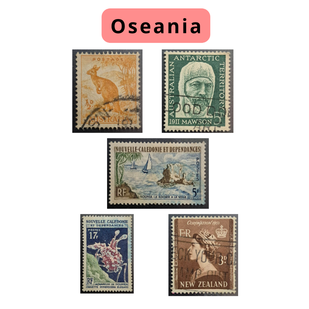 Perangko Oseania (Australia, Kaledonia, New Zeland) perangko used bekas lama jadul