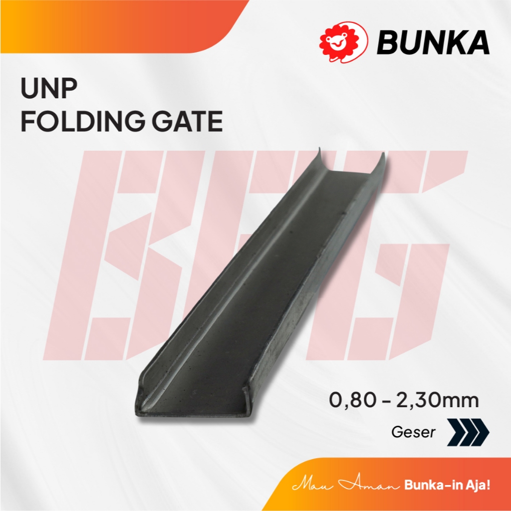 UNP Pintu Folding Gate Bunka | Bahan Galvanis , ZAM , Galvalum [WAJIB BACA DESKRIPSI]