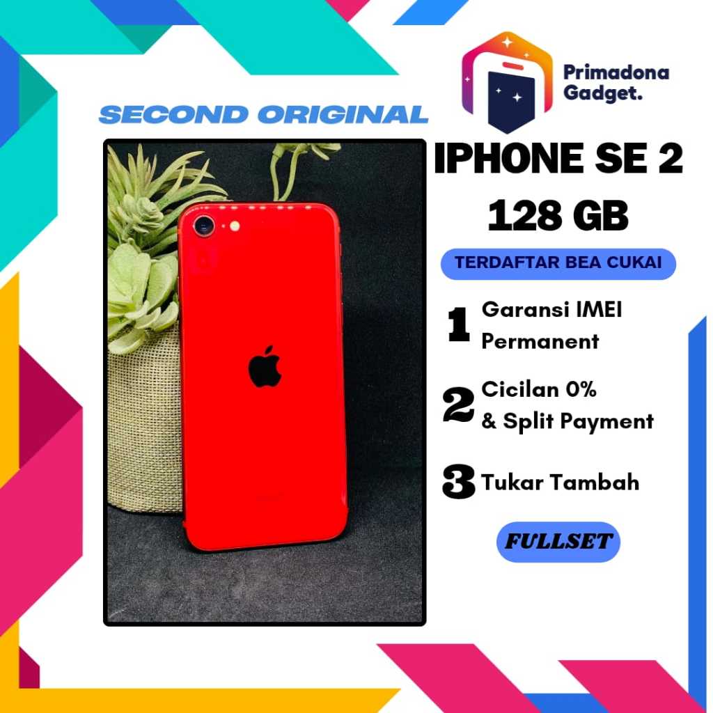 iPhone SE 2 2020 128GB - Unit Only - 128 GB - Second Terdaftar - COD Surabaya