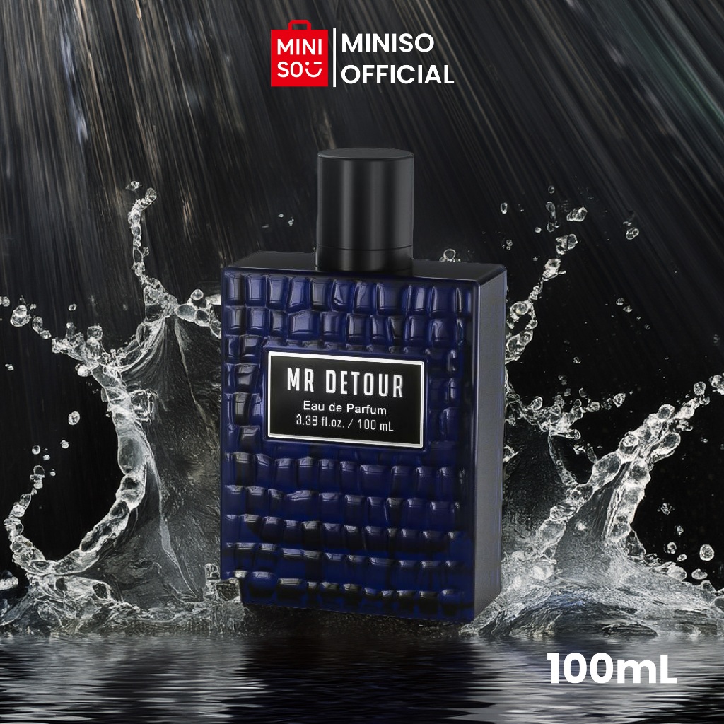 MINISO Mr Detour Eau de Parfum Parfum Pria Mewah 100 mL Wangi Tahan Lama