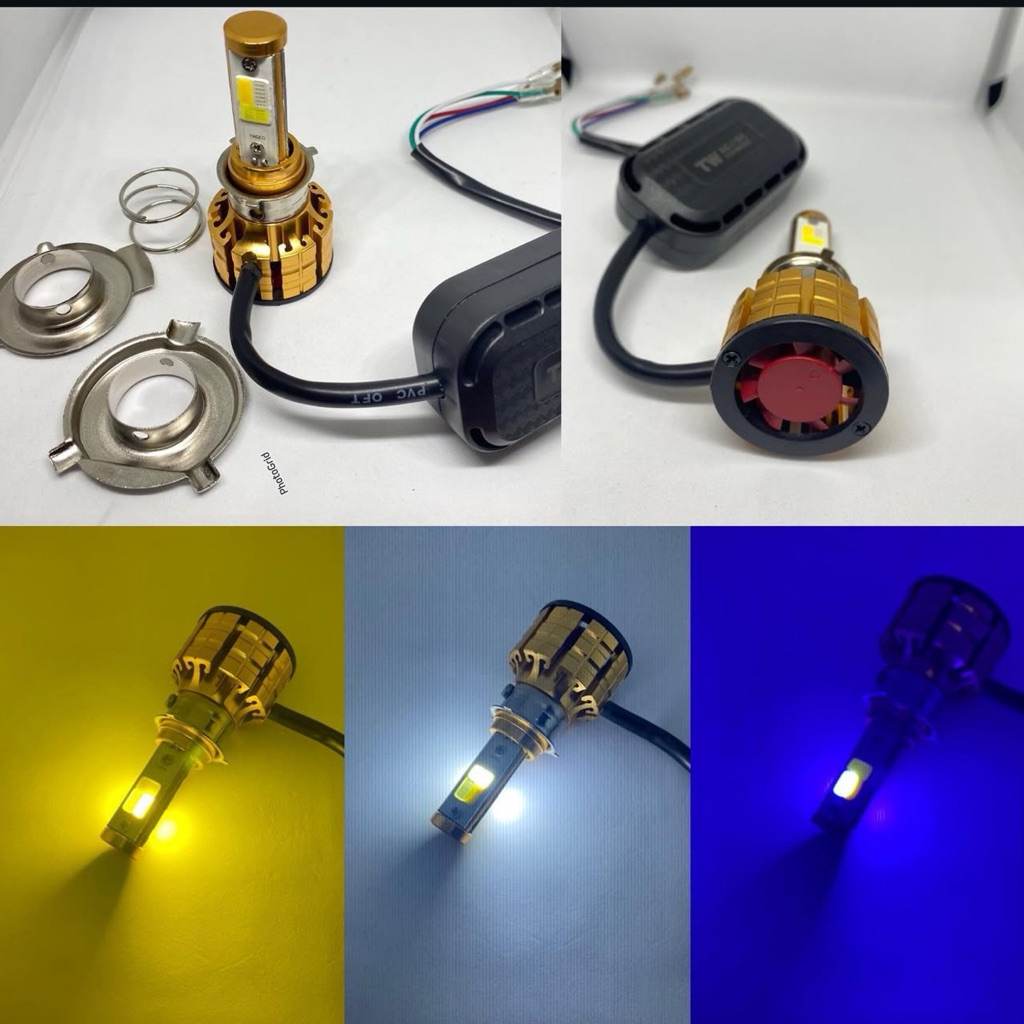 lampu LED utama motor - Motolight HEADLAMP 3 sisi - lampu depan LED 3 sisi 3 WARNA